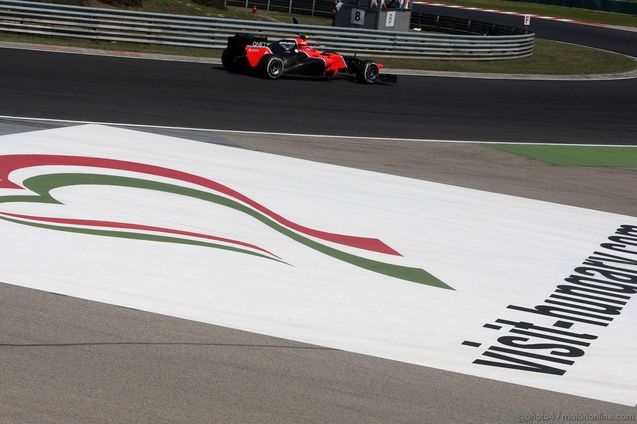 GP UNGHERIA, 28.07.2012- Prove Libere 3, Charles Pic (FRA) Marussia F1 Team MR01 