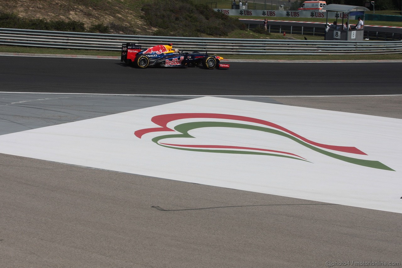 GP UNGHERIA, 28.07.2012- Prove Libere 3, Sebastian Vettel (GER) Red Bull Racing RB8 
