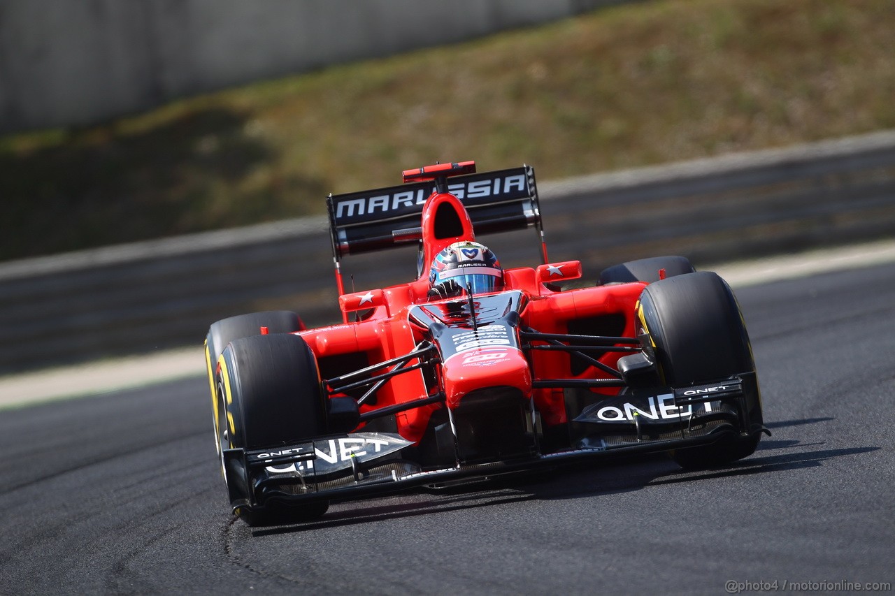 GP UNGHERIA, 28.07.2012- Prove Libere 3, Timo Glock (GER) Marussia F1 Team MR01 