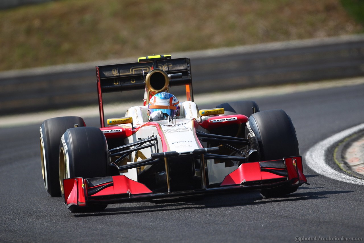 GP UNGHERIA, 28.07.2012- Prove Libere 3, Narain Karthikeyan (IND) HRT Formula 1 Team F112 