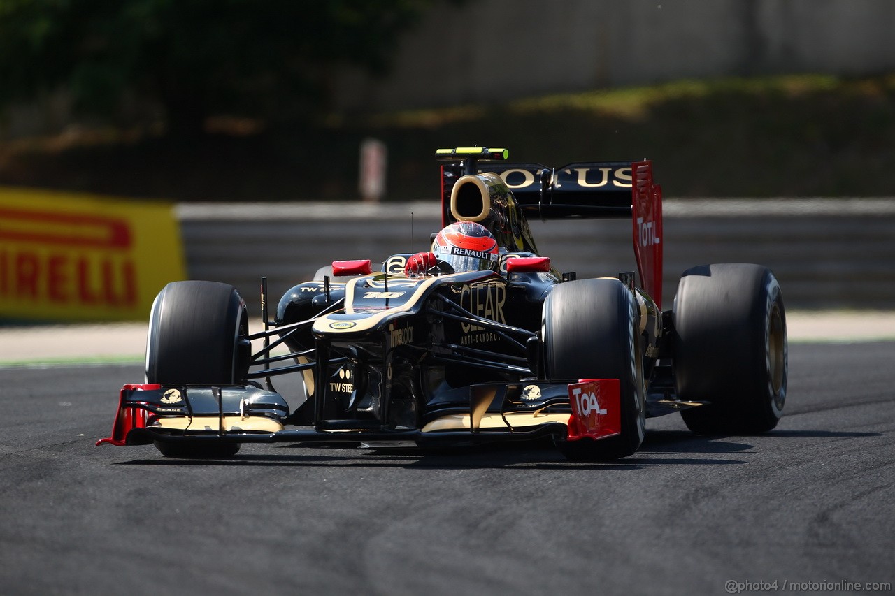 GP UNGHERIA, 28.07.2012- Prove Libere 3, Romain Grosjean (FRA) Lotus F1 Team E20