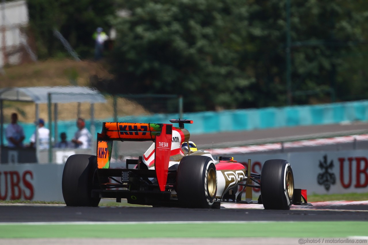 GP UNGHERIA, 28.07.2012- Prove Libere 3, Pedro de la Rosa (ESP) HRT Formula 1 Team F112 