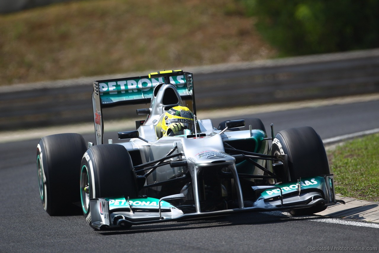 GP UNGHERIA, 28.07.2012- Prove Libere 3, Nico Rosberg (GER) Mercedes AMG F1 W03 