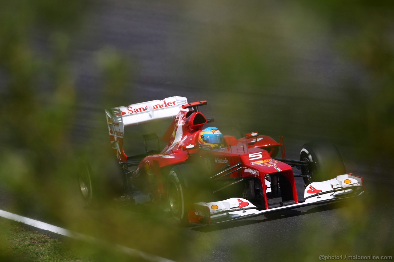 GP UNGHERIA, 28.07.2012- Prove Libere 3, Fernando Alonso (ESP) Ferrari F2012 