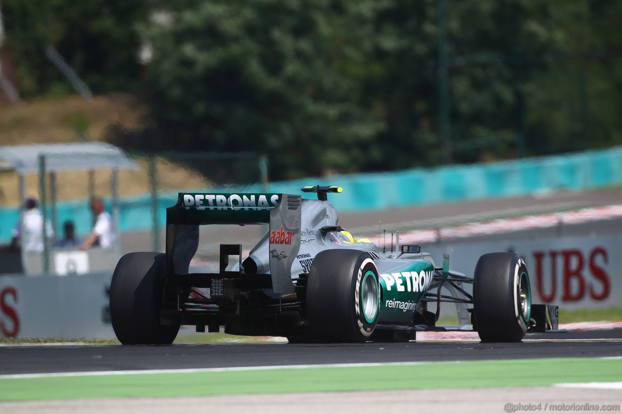 GP UNGHERIA, 28.07.2012- Prove Libere 3, Nico Rosberg (GER) Mercedes AMG F1 W03