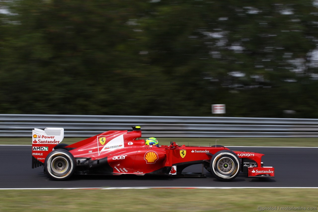 GP UNGHERIA, 28.07.2012- Prove Libere 3, Felipe Massa (BRA) Ferrari F2012 