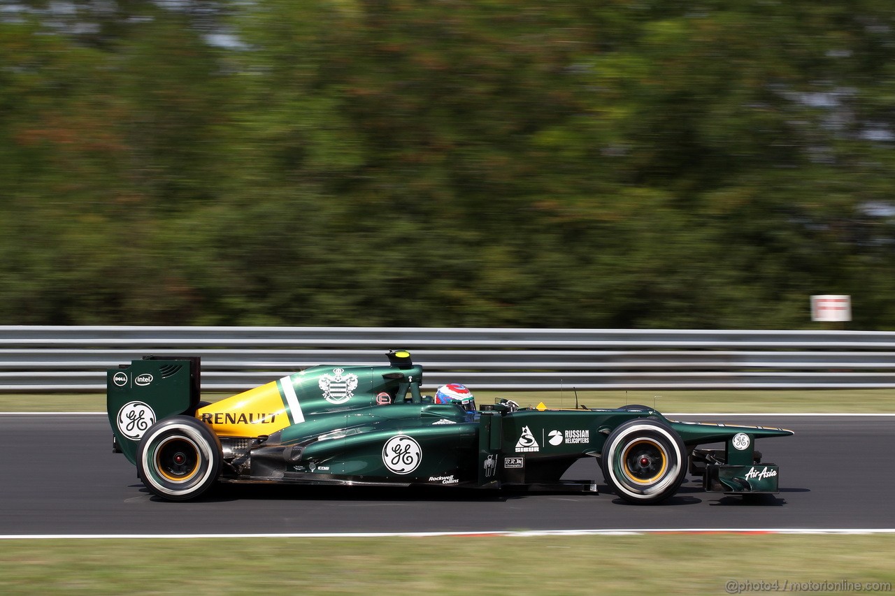 GP UNGHERIA, 28.07.2012- Prove Libere 3, Vitaly Petrov (RUS) Caterham F1 Team CT01 