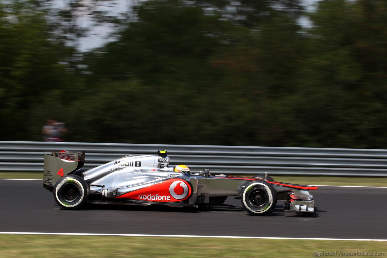 GP UNGHERIA, 28.07.2012- Prove Libere 3, Lewis Hamilton (GBR) McLaren Mercedes MP4-27 