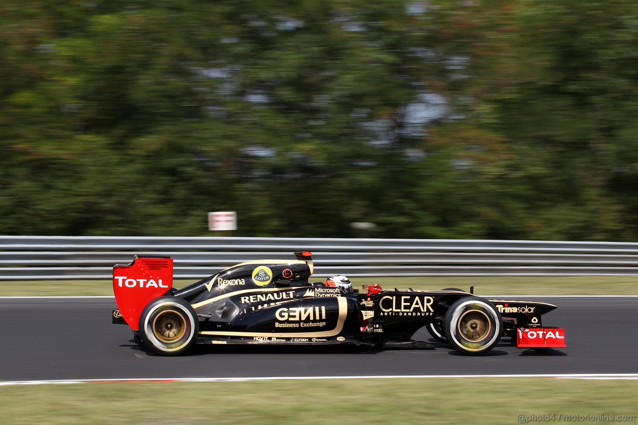 GP UNGHERIA, 28.07.2012- Prove Libere 3, Kimi Raikkonen (FIN) Lotus F1 Team E20 