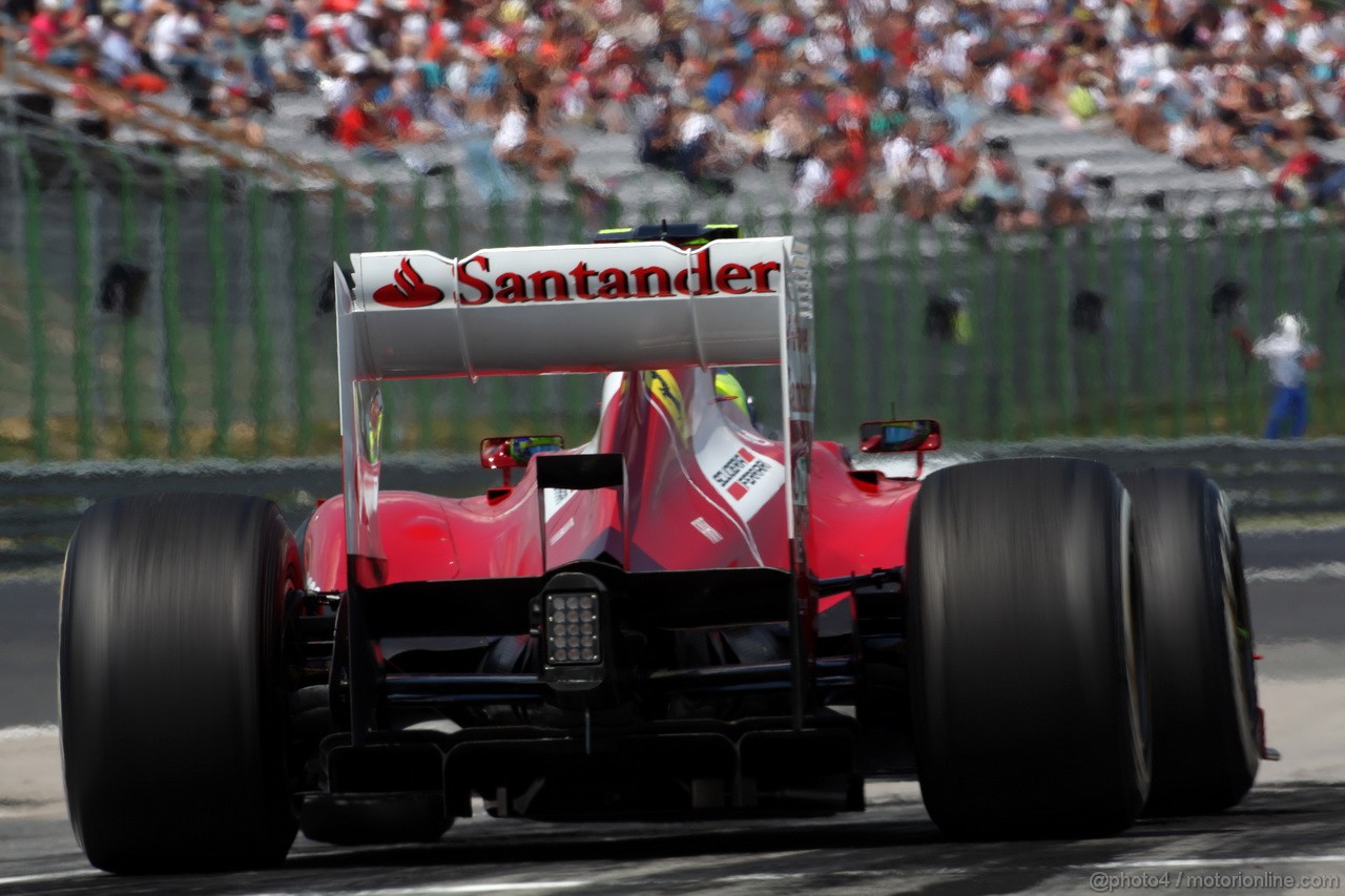 GP UNGHERIA, 28.07.2012- Prove Libere 3, Felipe Massa (BRA) Ferrari F2012 