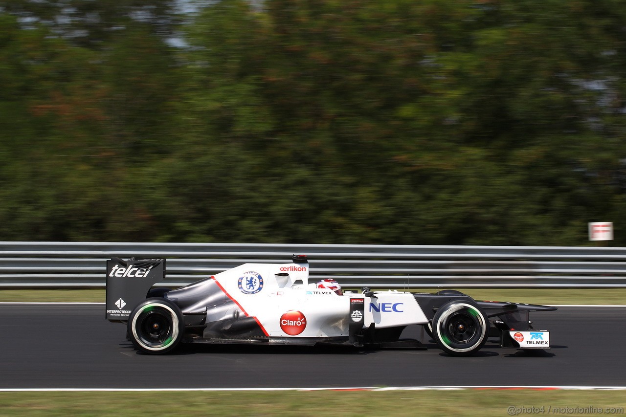 GP UNGHERIA, 28.07.2012- Prove Libere 3, Kamui Kobayashi (JAP) Sauber F1 Team C31 