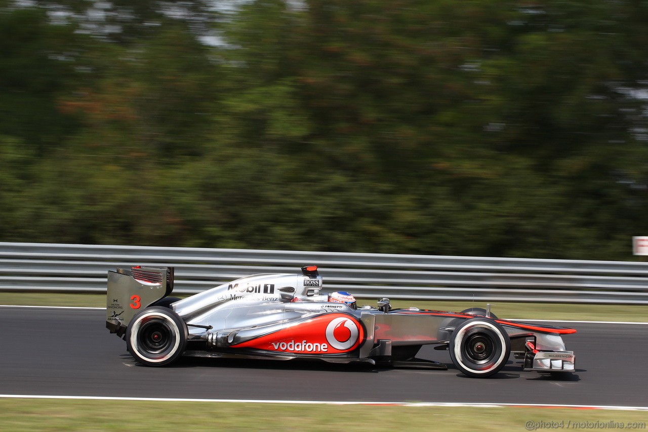 GP UNGHERIA, 28.07.2012- Prove Libere 3, Jenson Button (GBR) McLaren Mercedes MP4-27 