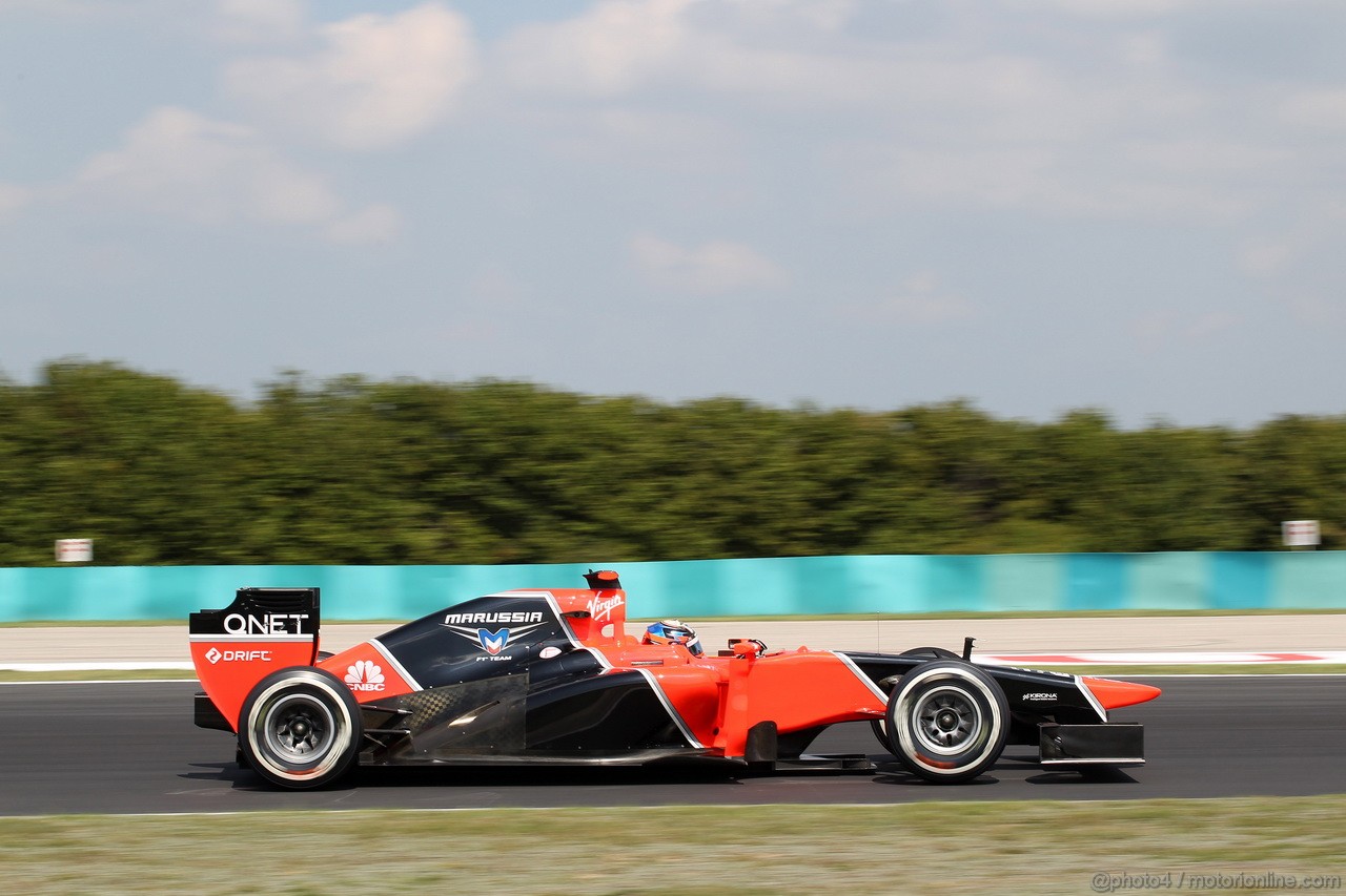 GP UNGHERIA, 28.07.2012- Prove Libere 3, Timo Glock (GER) Marussia F1 Team MR01 