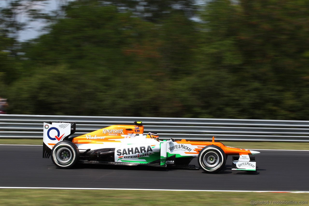 GP UNGHERIA, 28.07.2012- Prove Libere 3, Nico Hulkenberg (GER) Sahara Force India F1 Team VJM05 