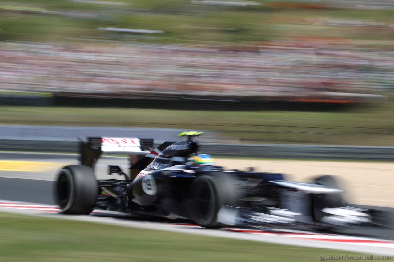 GP UNGHERIA, 28.07.2012- Prove Libere 3, Bruno Senna (BRA) Williams F1 Team FW34