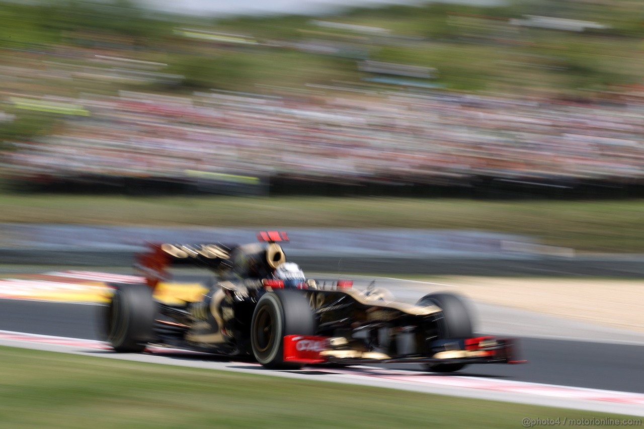 GP UNGHERIA, 28.07.2012- Prove Libere 3, Kimi Raikkonen (FIN) Lotus F1 Team E20