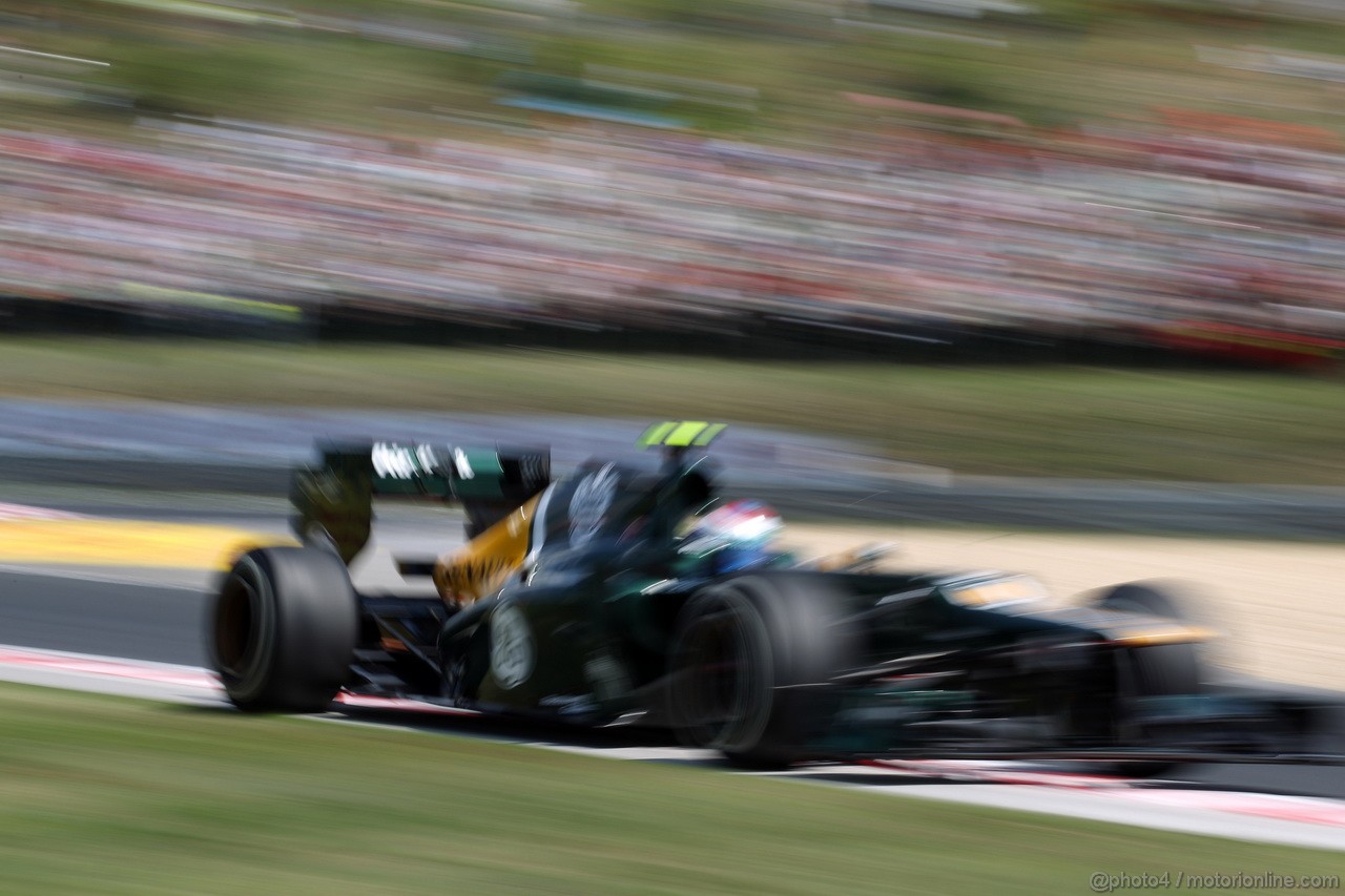 GP UNGHERIA, 28.07.2012- Prove Libere 3, Heikki Kovalainen (FIN) Caterham F1 Team CT01 