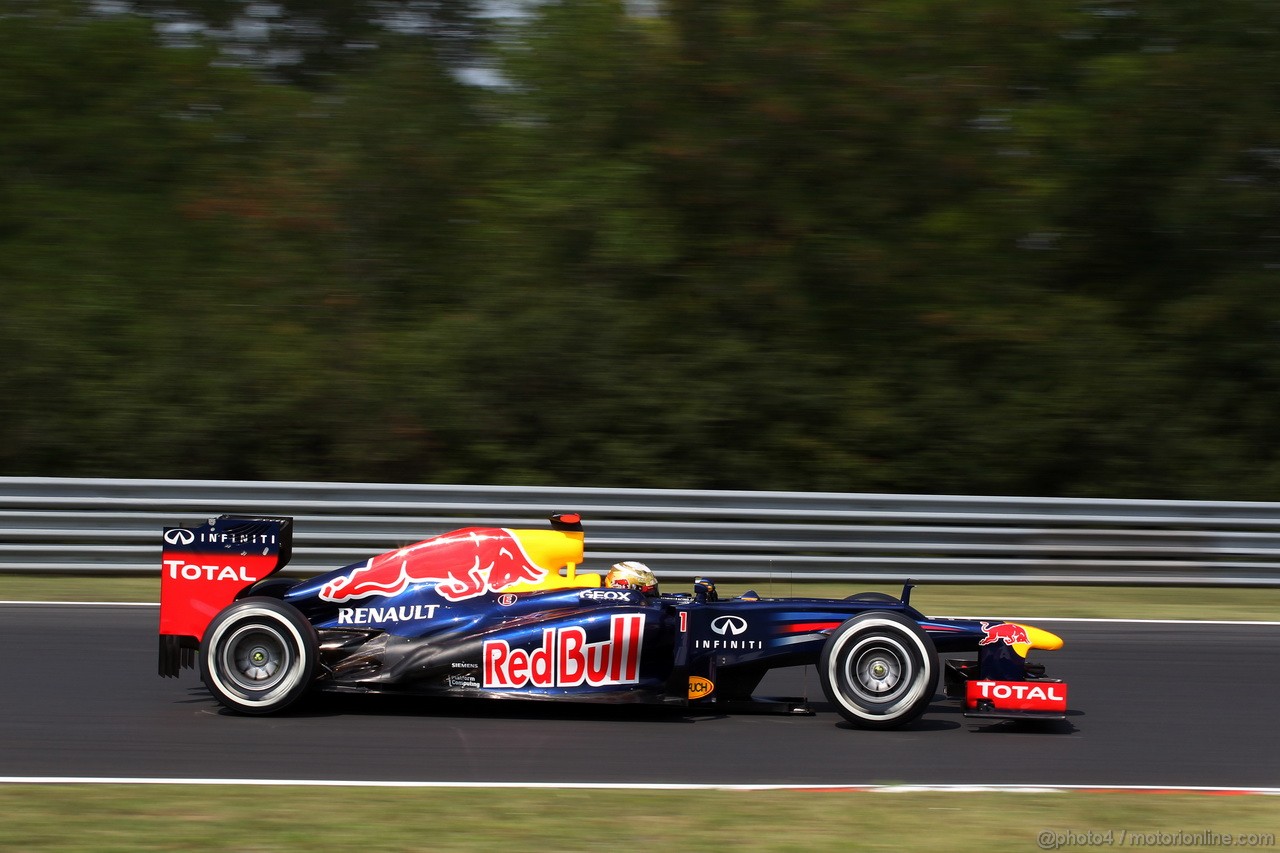 GP UNGHERIA, 28.07.2012- Prove Libere 3, Sebastian Vettel (GER) Red Bull Racing RB8 