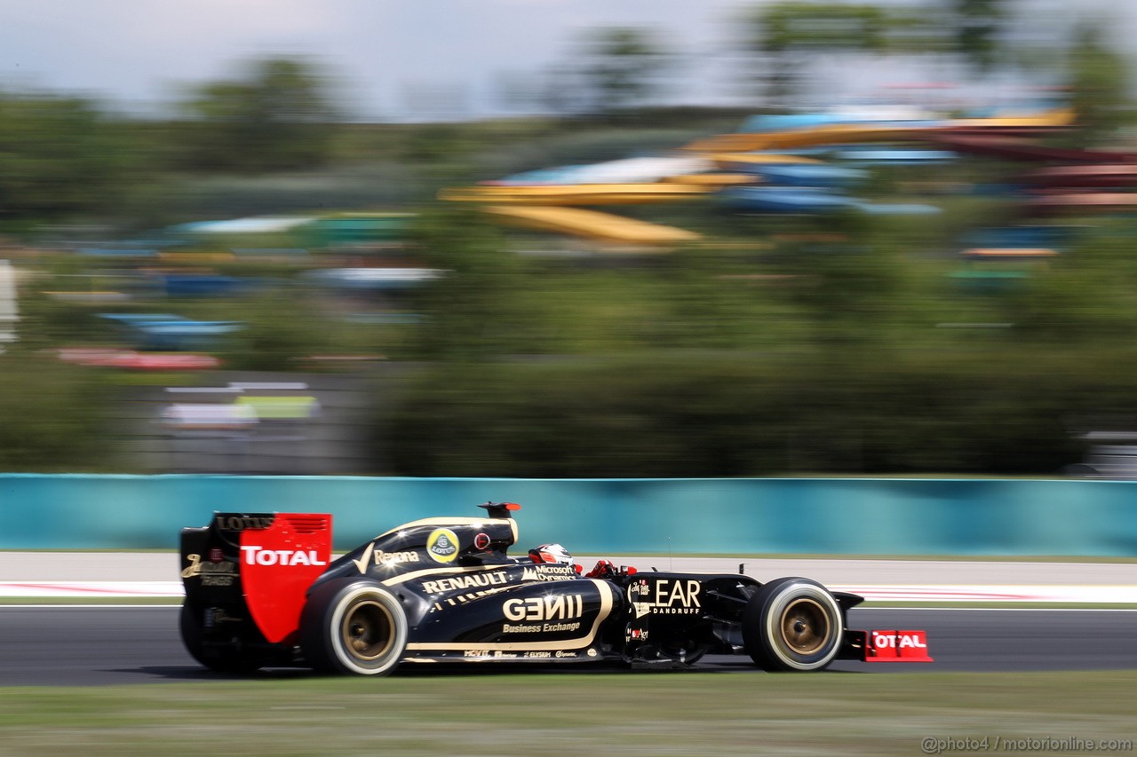 GP UNGHERIA, 28.07.2012- Prove Libere 3, Kimi Raikkonen (FIN) Lotus F1 Team E20