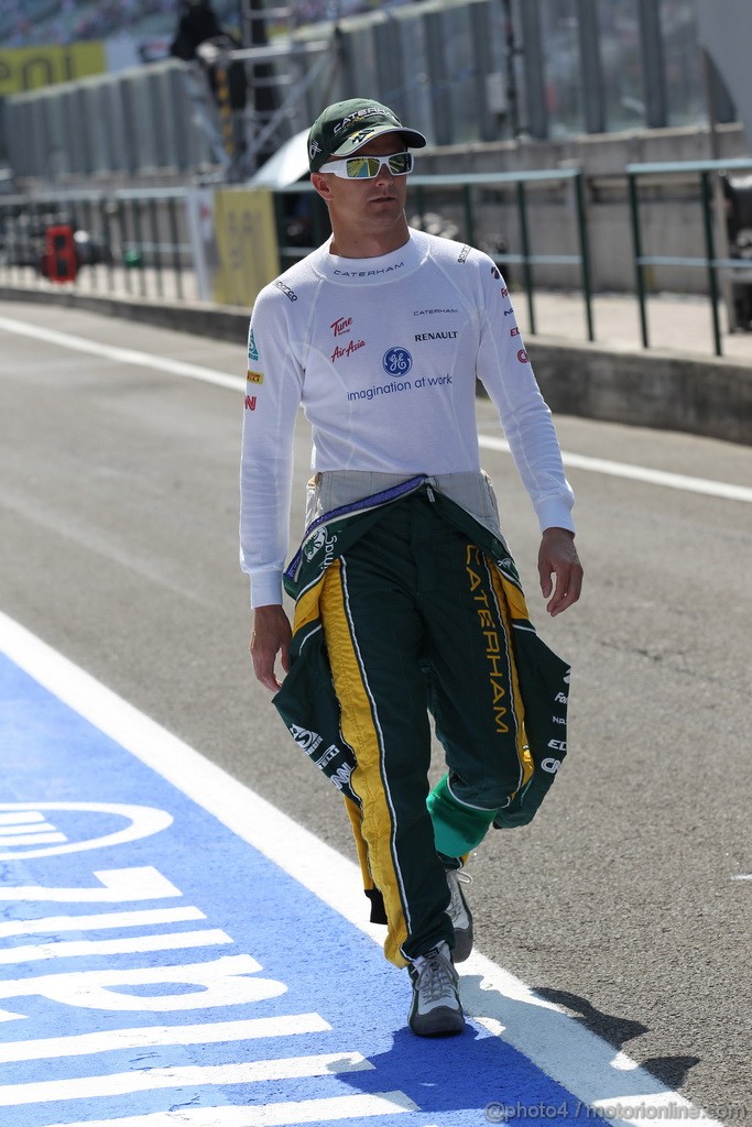 GP UNGHERIA, 28.07.2012- Prove Libere 3, Heikki Kovalainen (FIN) Caterham F1 Team CT01 