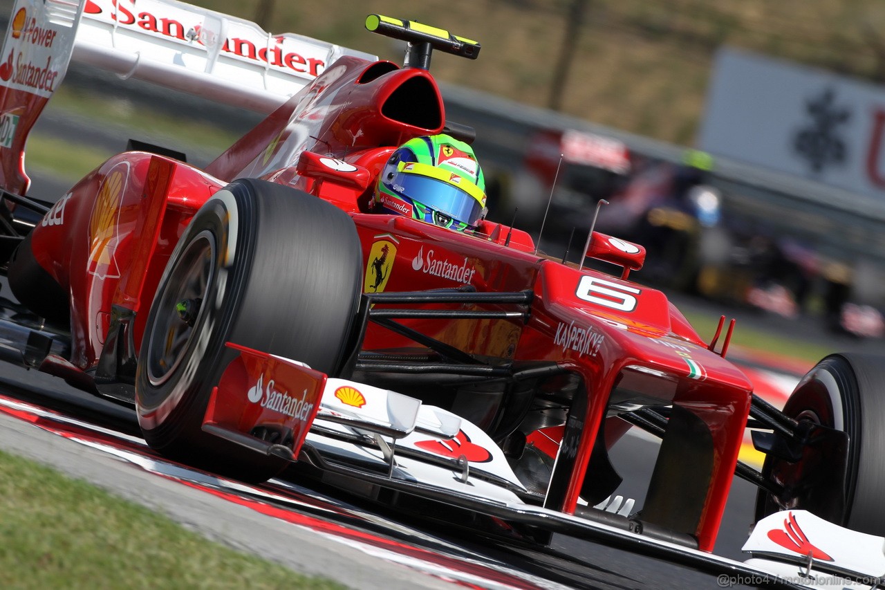 GP UNGHERIA, 28.07.2012- Prove Libere 3, Felipe Massa (BRA) Ferrari F2012 