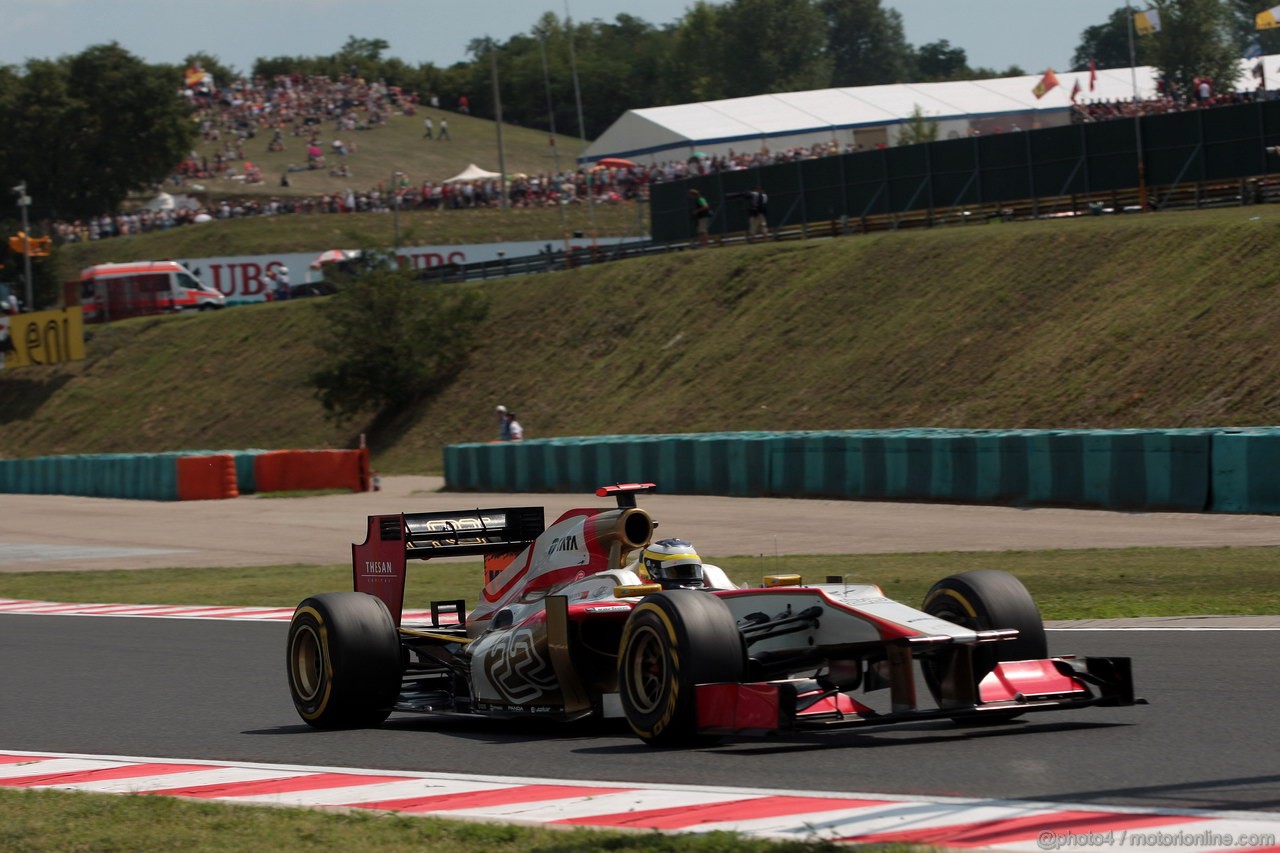 GP UNGHERIA, 28.07.2012- Qualifiche, Pedro de la Rosa (ESP) HRT Formula 1 Team F112 