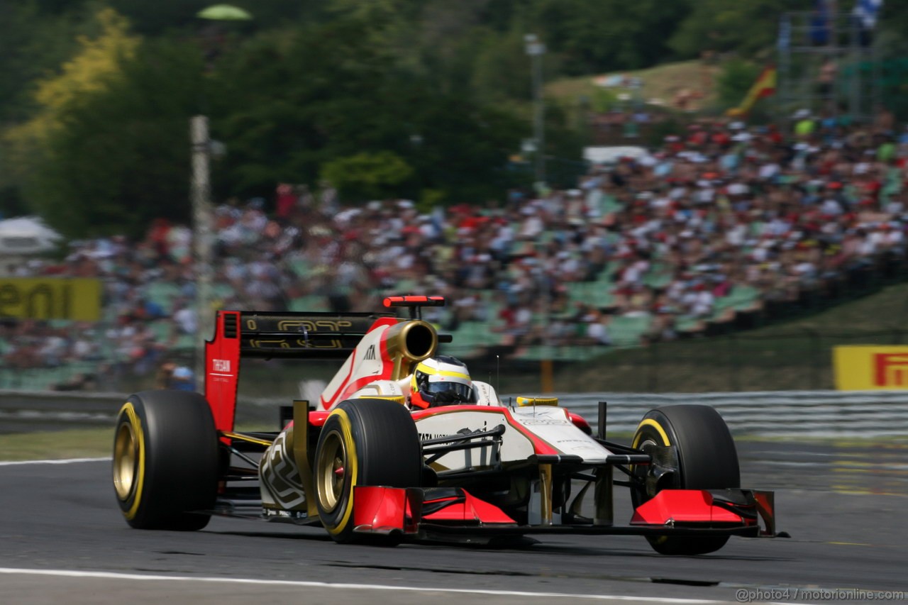 GP UNGHERIA, 28.07.2012- Qualifiche, Pedro de la Rosa (ESP) HRT Formula 1 Team F112 
