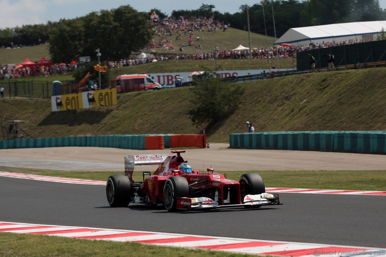 GP UNGHERIA, 28.07.2012- Qualifiche, Fernando Alonso (ESP) Ferrari F2012 