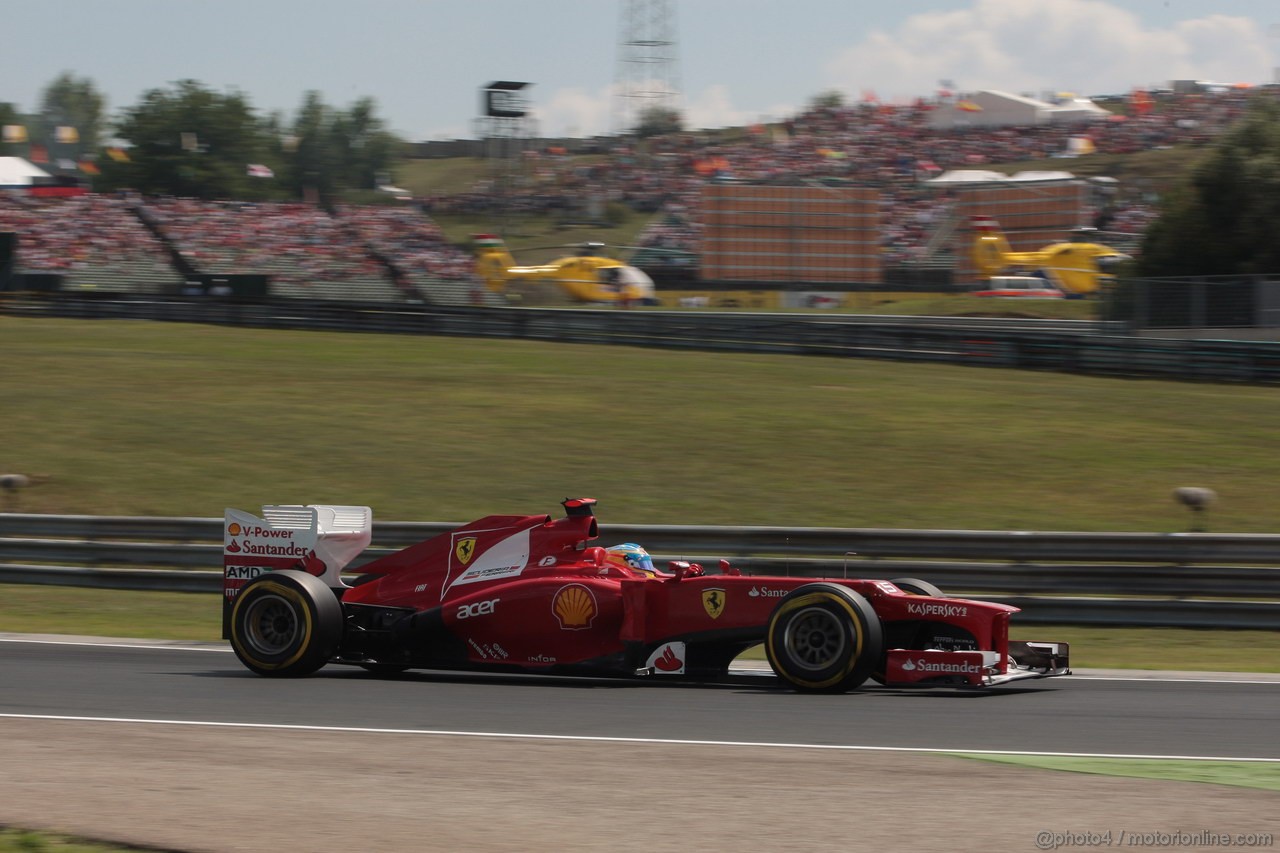 GP UNGHERIA, 28.07.2012- Qualifiche, Fernando Alonso (ESP) Ferrari F2012 