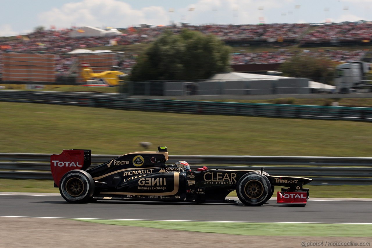 GP UNGHERIA, 28.07.2012- Qualifiche, Romain Grosjean (FRA) Lotus F1 Team E20