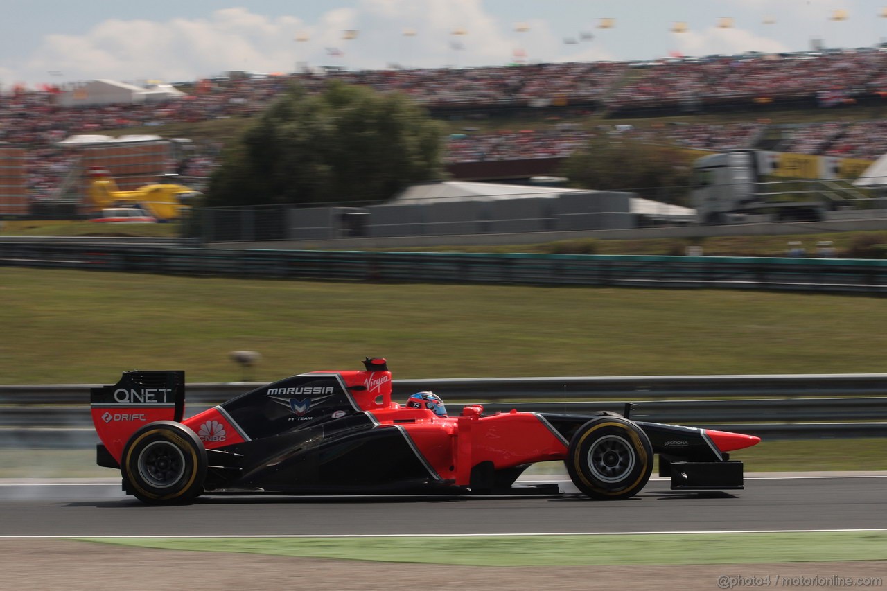 GP UNGHERIA, 28.07.2012- Qualifiche, Timo Glock (GER) Marussia F1 Team MR01 