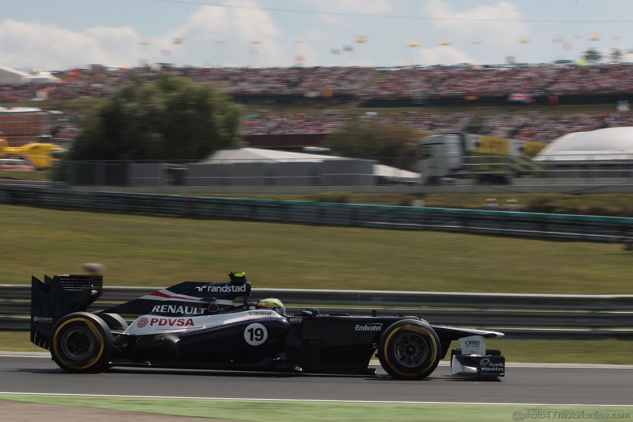 GP UNGHERIA, 28.07.2012- Qualifiche, Bruno Senna (BRA) Williams F1 Team FW34 