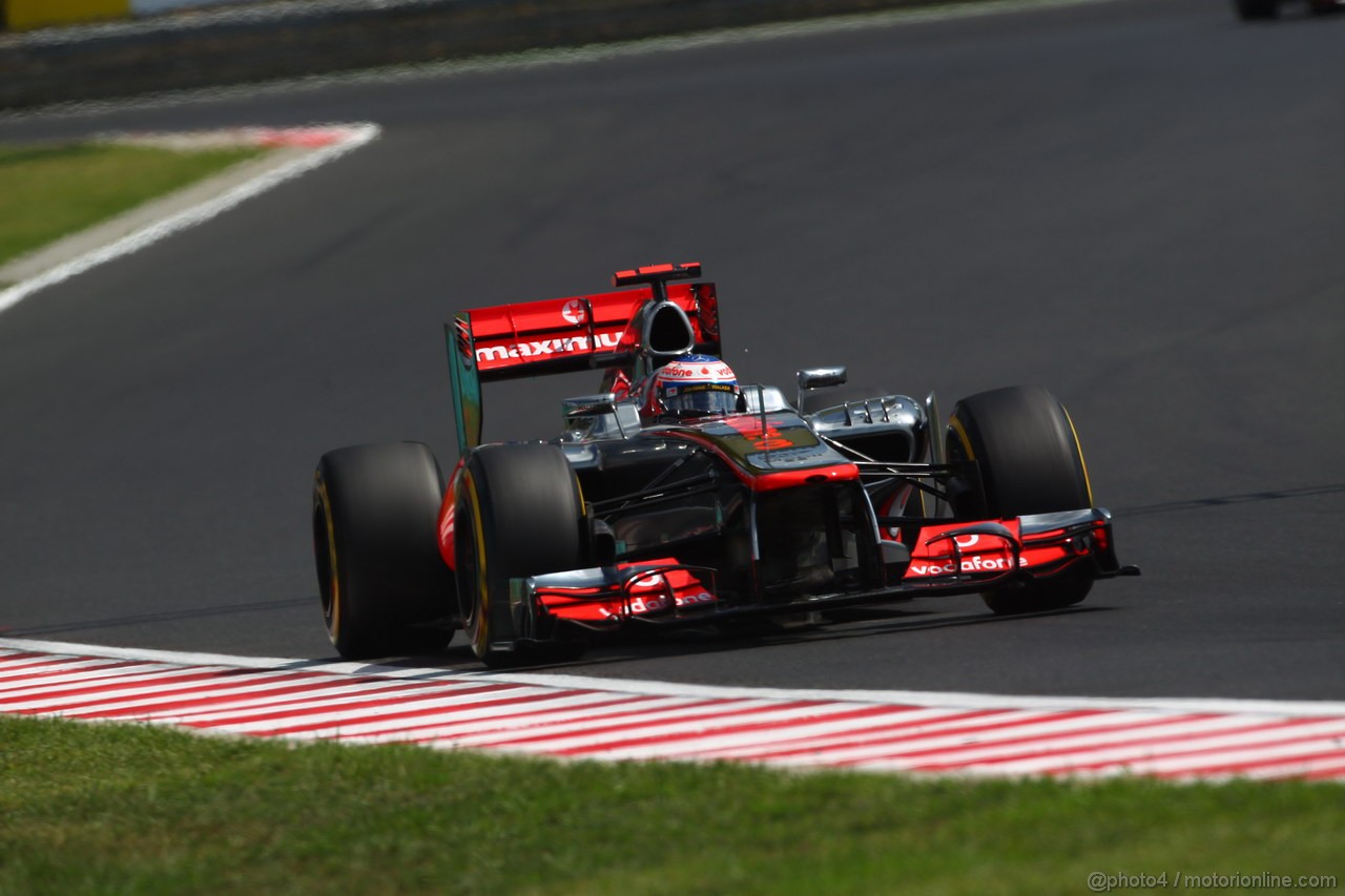 GP UNGHERIA, 28.07.2012- Qualifiche, Jenson Button (GBR) McLaren Mercedes MP4-27 