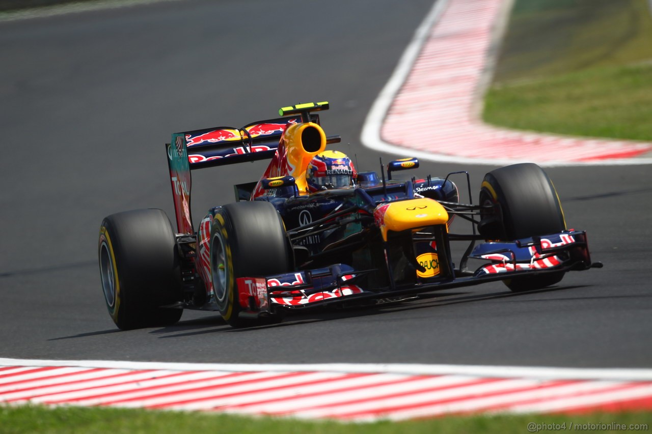 GP UNGHERIA, 28.07.2012- Qualifiche, Mark Webber (AUS) Red Bull Racing RB8 