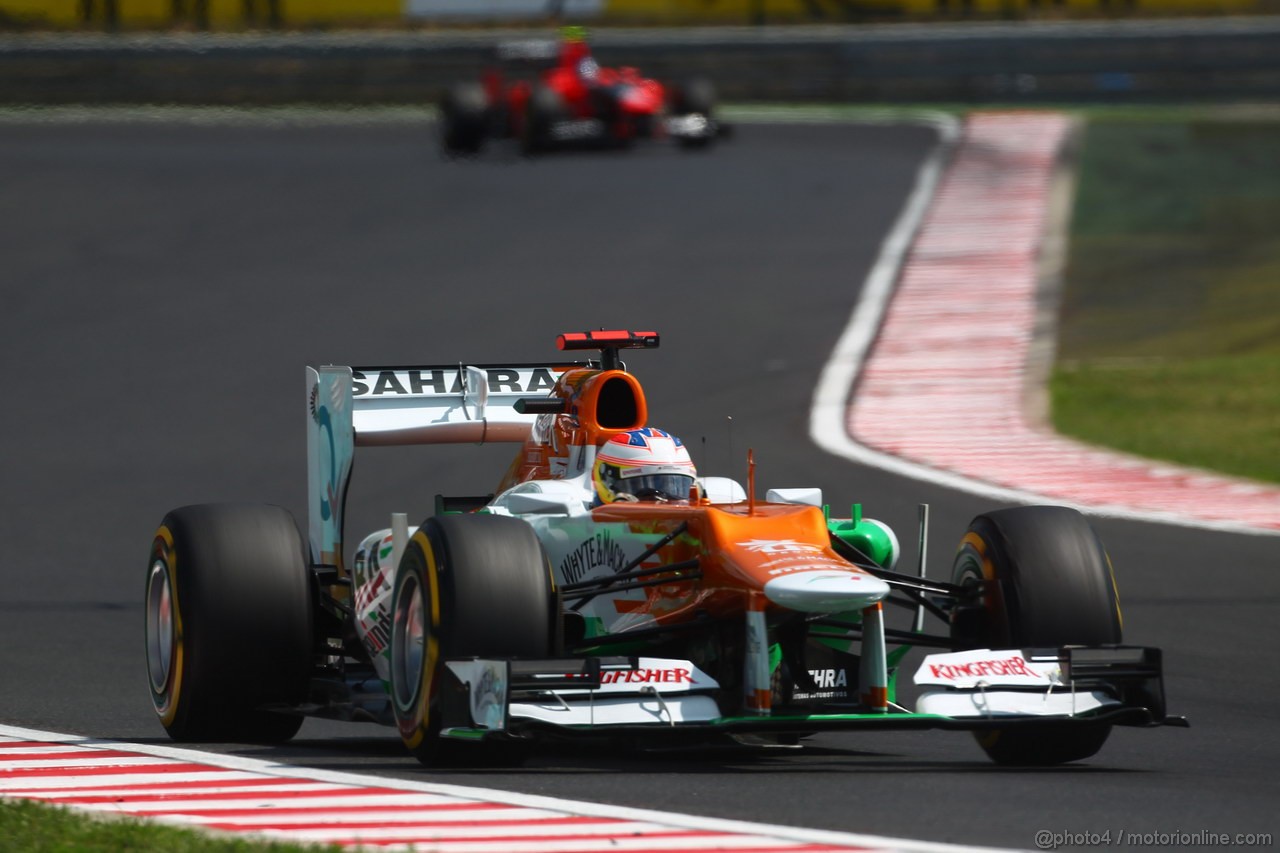 GP UNGHERIA, 28.07.2012- Qualifiche,Paul di Resta (GBR) Sahara Force India F1 Team VJM05 