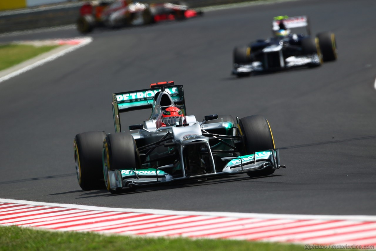 GP UNGHERIA, 28.07.2012- Qualifiche, Michael Schumacher (GER) Mercedes AMG F1 W03 