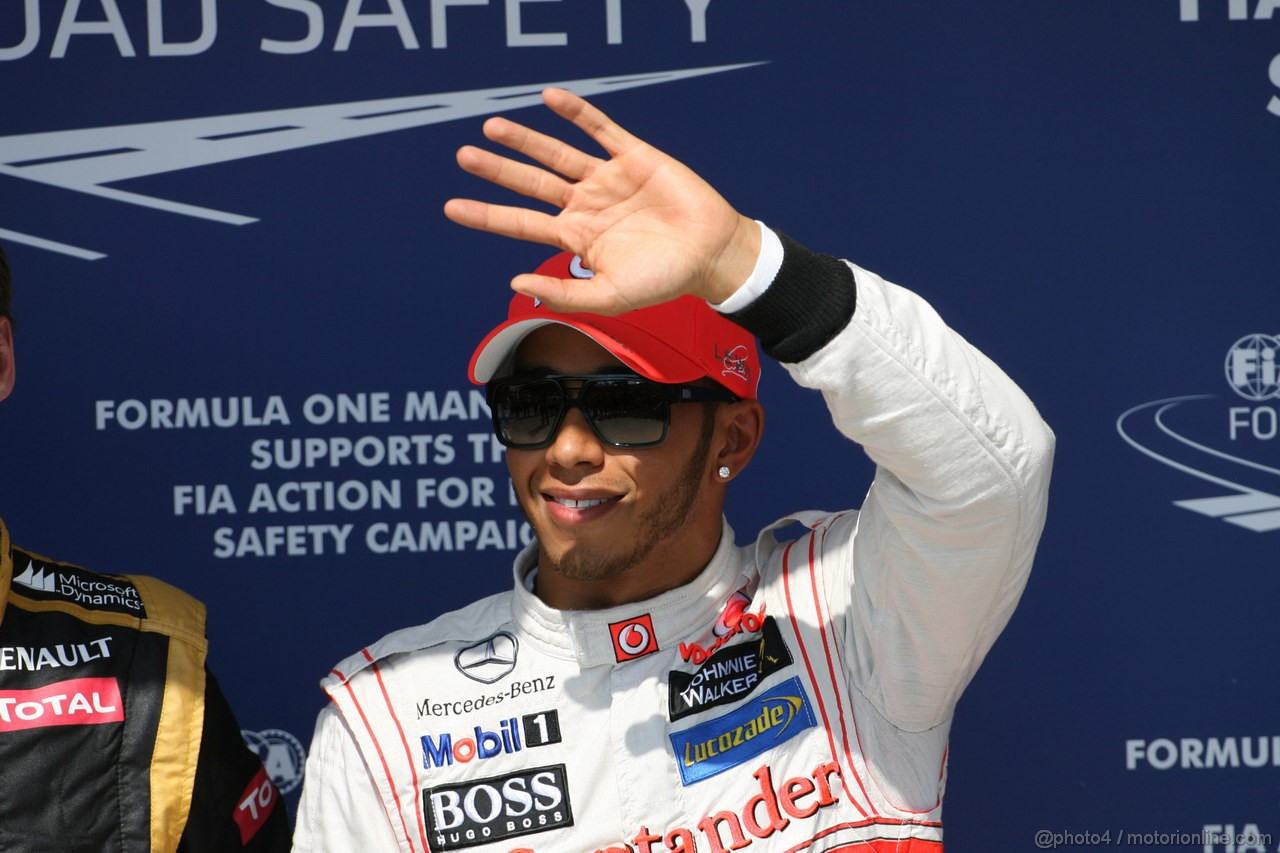 GP UNGHERIA, 28.07.2012- Qualifiche, Lewis Hamilton (GBR) McLaren Mercedes MP4-27 pole position