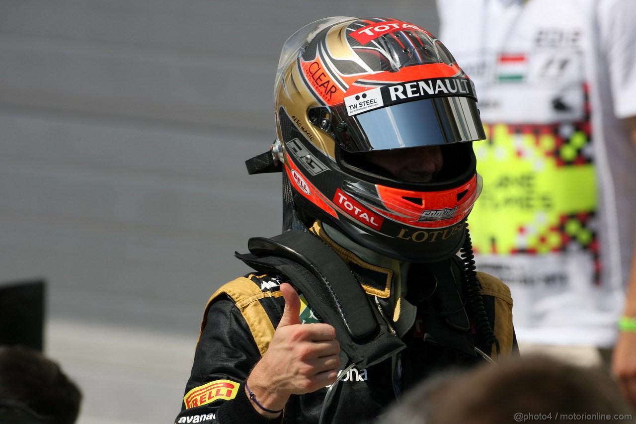 GP UNGHERIA, 28.07.2012- Qualifiche, secondo Romain Grosjean (FRA) Lotus F1 Team E20