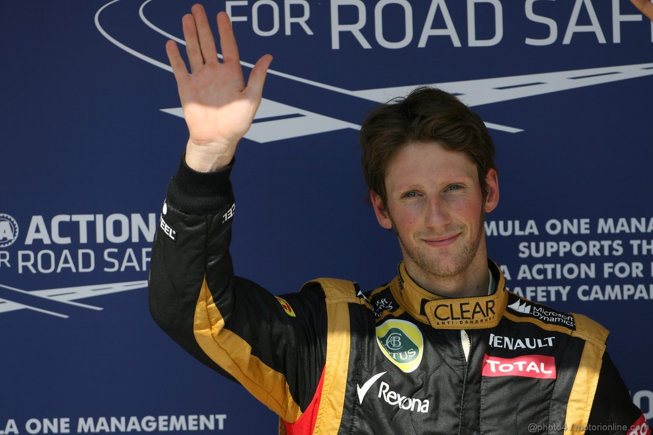 GP UNGHERIA, 28.07.2012- Qualifiche, secondo Romain Grosjean (FRA) Lotus F1 Team E20 