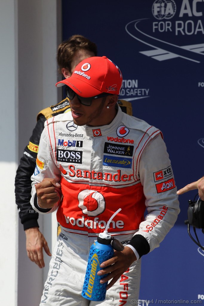 GP UNGHERIA, 28.07.2012- Qualifiche, Lewis Hamilton (GBR) McLaren Mercedes MP4-27 pole position 
