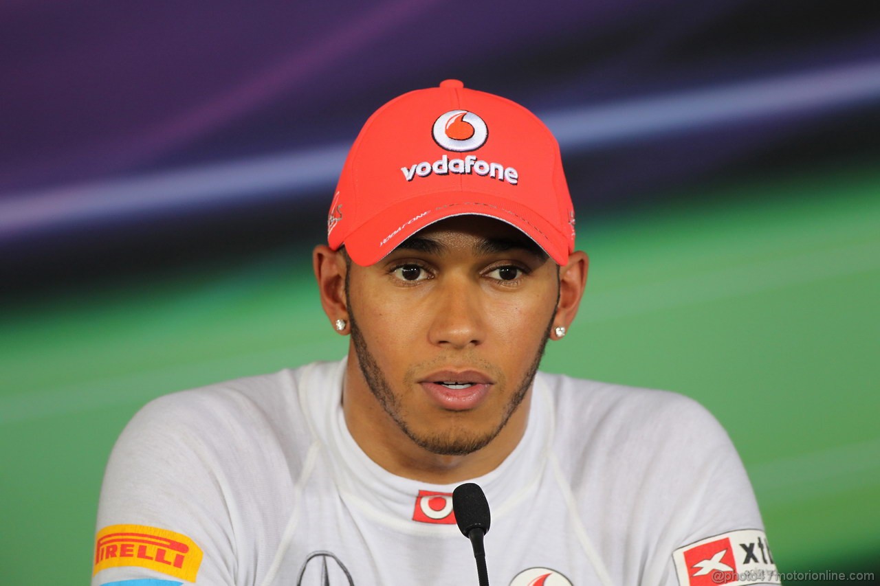 GP UNGHERIA, 28.07.2012- Conferenza Stampa, Lewis Hamilton (GBR) McLaren Mercedes MP4-27 