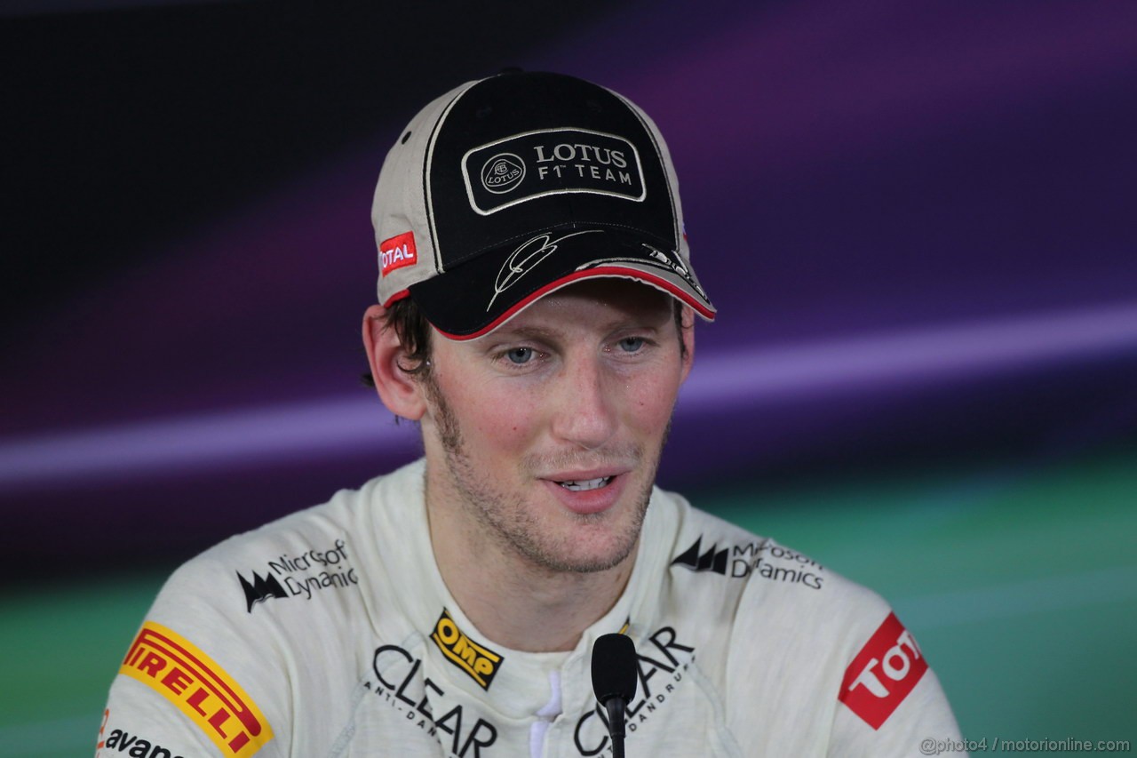 GP UNGHERIA, 28.07.2012- Conferenza Stampa, Romain Grosjean (FRA) Lotus F1 Team E20 