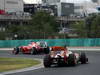 GP UNGHERIA, 28.07.2012- Qualifiche, Fernando Alonso (ESP) Ferrari F2012 e Pedro de la Rosa (ESP) HRT Formula 1 Team F112 