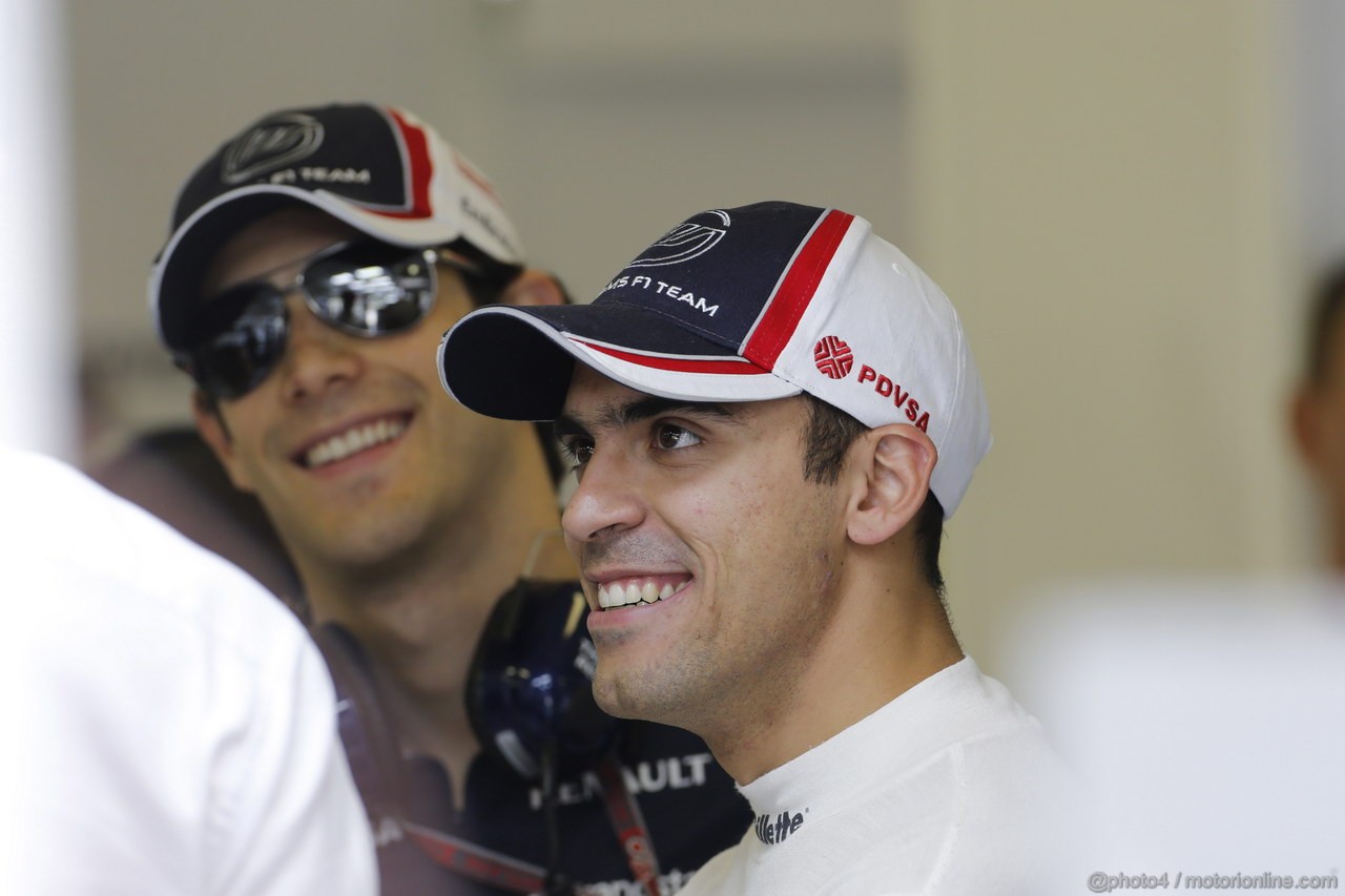 GP UNGHERIA, 27.07.2012- Prove Libere 1, Bruno Senna (BRA) Williams F1 Team FW34 e Pastor Maldonado (VEN) Williams F1 Team FW34 