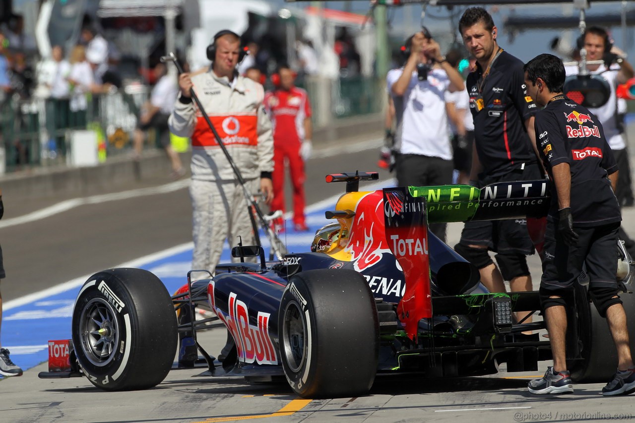 GP UNGHERIA, 27.07.2012- Prove Libere 1, Sebastian Vettel (GER) Red Bull Racing RB8 