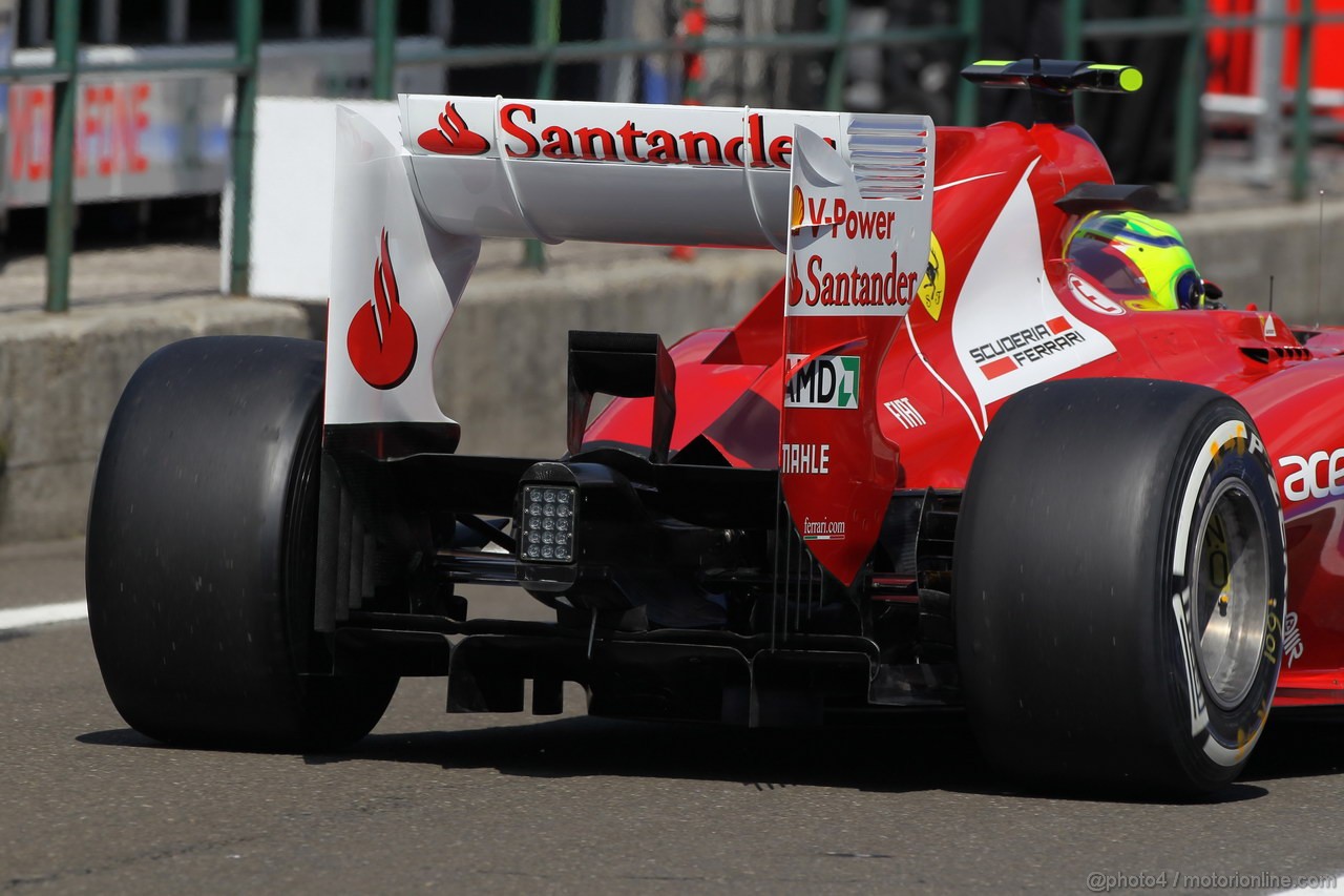 GP UNGHERIA, 27.07.2012- Prove Libere 1, Felipe Massa (BRA) Ferrari F2012 