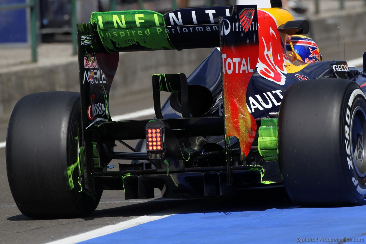 GP UNGHERIA, 27.07.2012- Prove Libere 1, Mark Webber (AUS) Red Bull Racing RB8