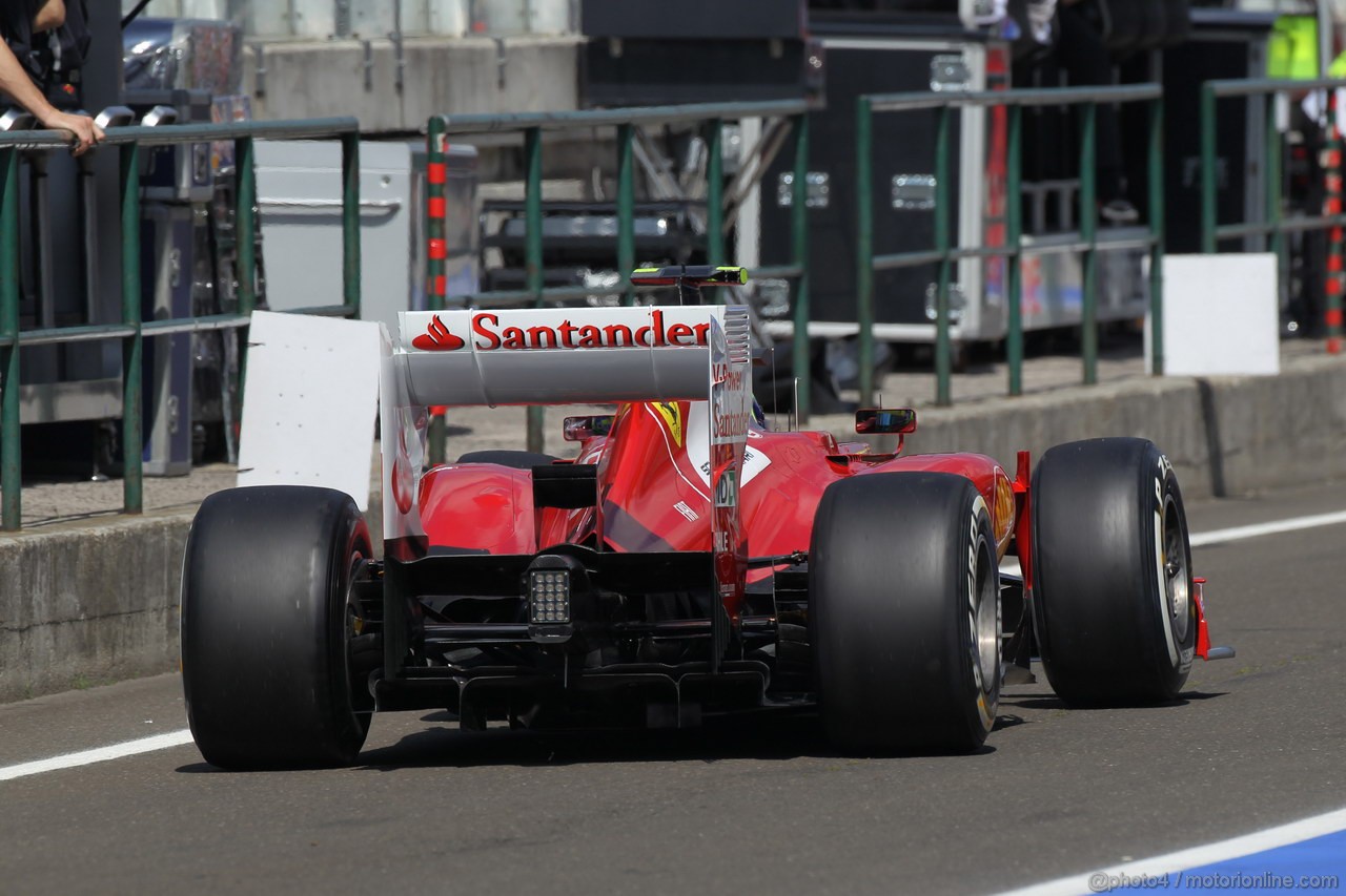 GP UNGHERIA, 27.07.2012- Prove Libere 1, Felipe Massa (BRA) Ferrari F2012 