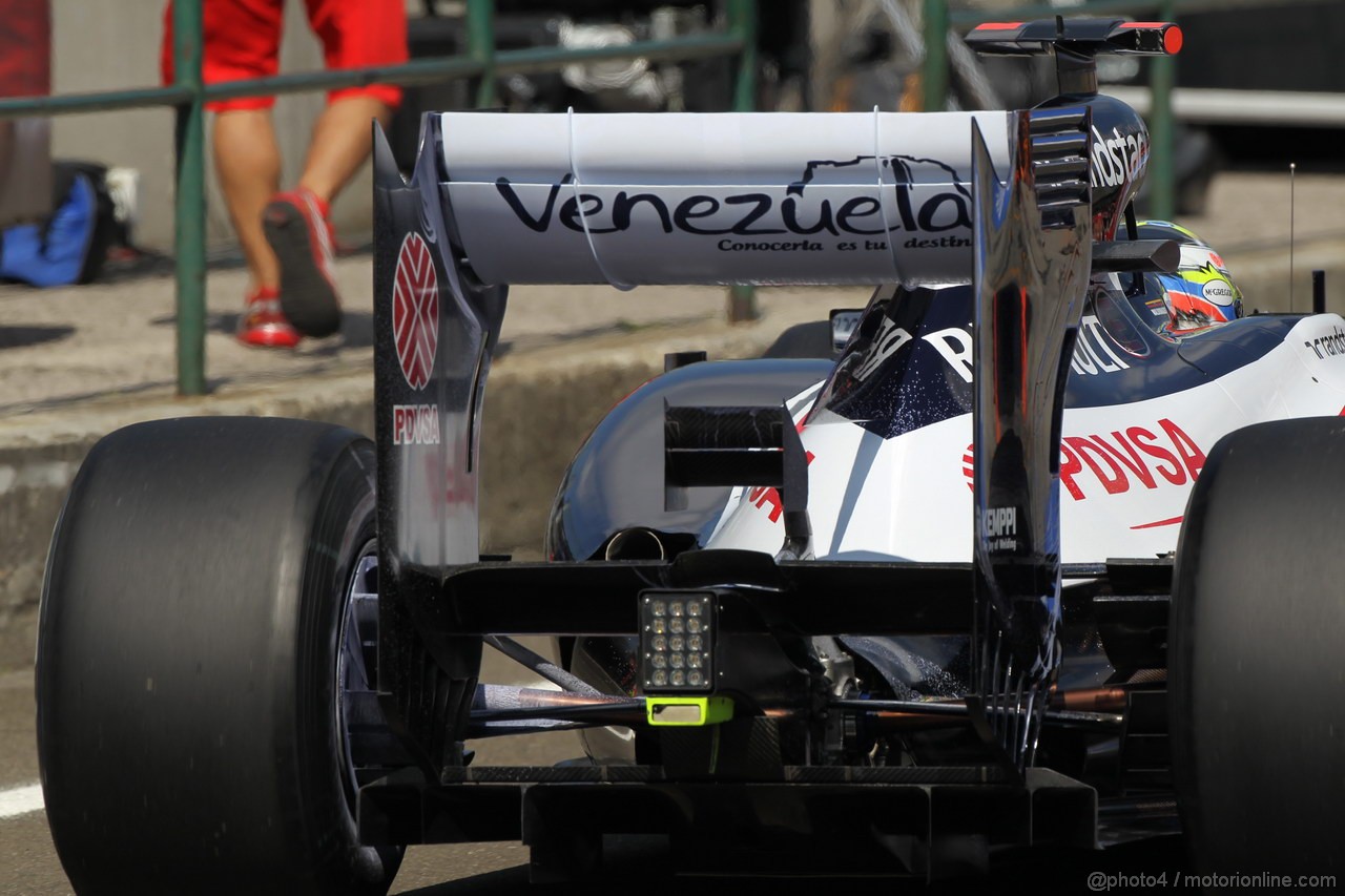 GP UNGHERIA, 27.07.2012- Prove Libere 1, Pastor Maldonado (VEN) Williams F1 Team FW34 