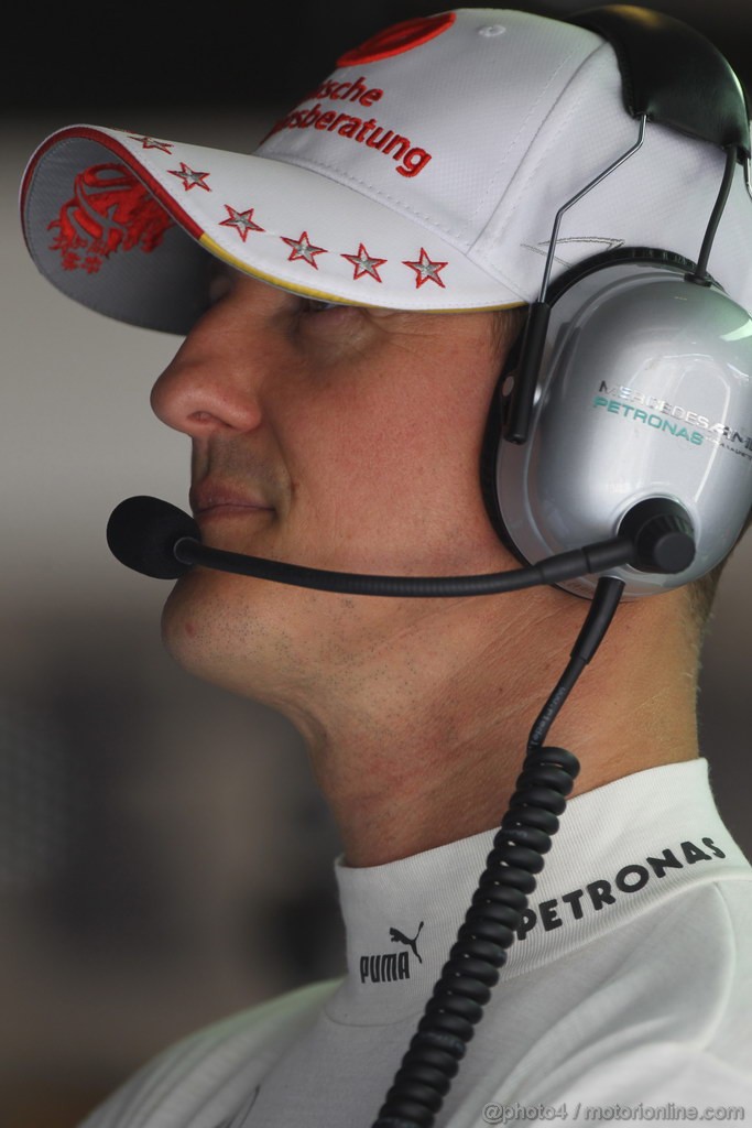 GP UNGHERIA, 27.07.2012- Prove Libere 1, Michael Schumacher (GER) Mercedes AMG F1 W03 